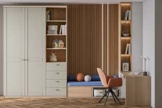 Шкаф распашной София РАХ-10 в белом цвете с гладкими фасадами