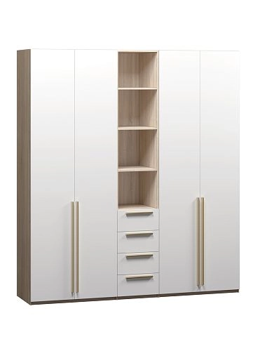 Шкаф распашной Хейсон-21 Белый Дуб Сонома - фото 3