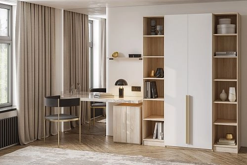 Шкаф распашной Хейсон-24 Белый Дуб Сонома - фото 1