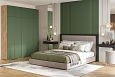 Шкаф распашной Лоренсе-5 с антресолью Шарли Green