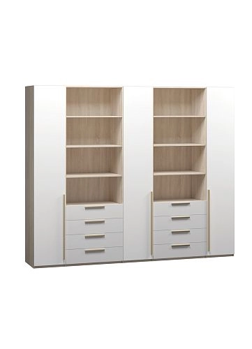 Шкаф распашной Хейсон-1 Белый Дуб Сонома - фото 3