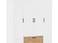 Шкаф распашной Бари-1 Белый / Дуб Бунратти