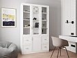 Шкаф для книг Библиограф 3.5 Рельеф Белый