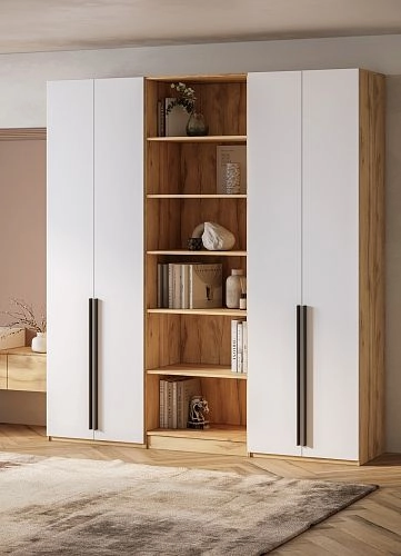 Шкаф распашной Хейсон-10 Белый Дуб Золотистый - фото 2