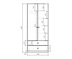 Шкаф распашной Стрекоза-2.2 Космея