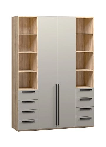 Шкаф распашной Хейсон-25 Кашемир Блэквуд Ячменный - фото 3