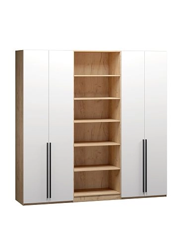 Шкаф распашной Хейсон-10 Белый Дуб Золотистый - фото 3