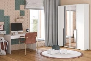 Солфорд 4 с зеркалами Белый