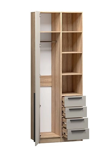 Шкаф распашной Хейсон-26 Кашемир Блэквуд Ячменный - фото 4