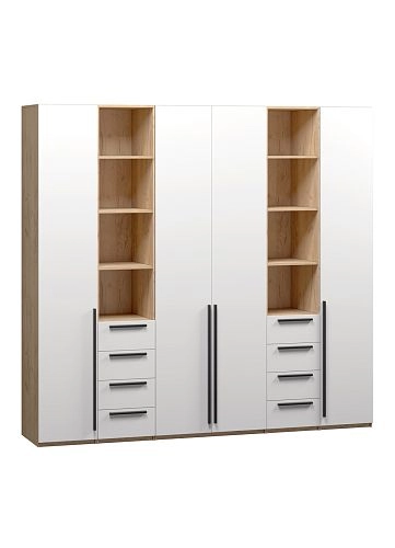 Шкаф распашной Хейсон-16 Белый Дуб Золотистый - фото 3