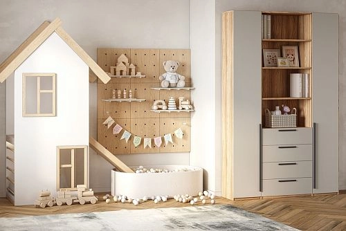 Шкаф распашной Хейсон-6 Кашемир Блэквуд Ячменный - фото 1