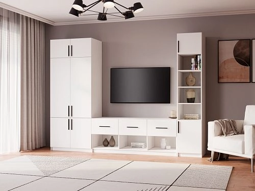 Стенка Лорена Пакс ТВ-стенка 7 Белый - фото 1