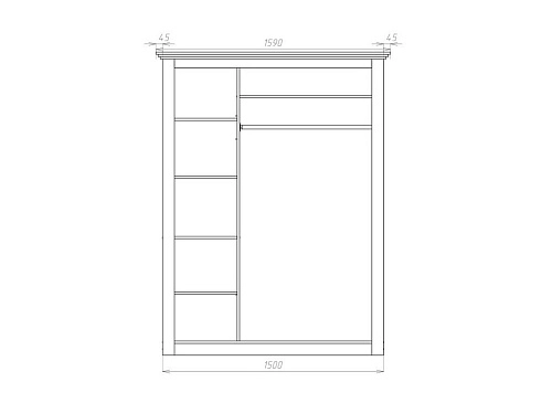 Шкаф-купе Классика-25 МДФ - фото 4