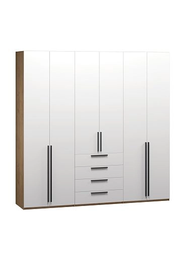 Шкаф распашной Хейсон-8 Белый Дуб Золотистый - фото 3