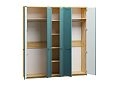 Шкаф распашной София РАХ-10 МДФ Аквамарин