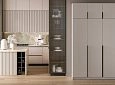 Шкаф распашной Марсель-3 с антресолью Кашемир