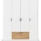 Шкаф распашной Бари-1 Белый / Дуб Бунратти