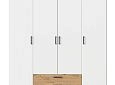 Шкаф распашной Бари-1 Белый / Дуб Бунратти