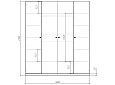 Шкаф распашной Стрекоза-4 Космея