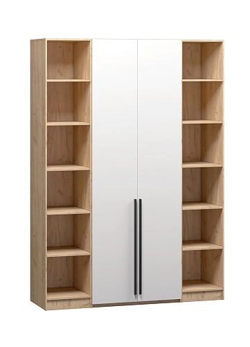 Шкаф распашной Хейсон-24 Белый Дуб Золотистый - фото 3