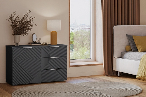 Комод Салерно NEW 3 Графит - фото 1