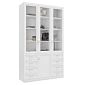 Шкаф для книг Библиограф 3.9 Рельеф Белый