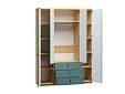 Шкаф распашной София РАХ-16 МДФ Аквамарин