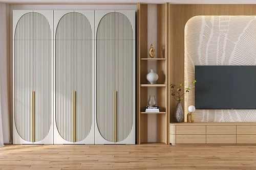 Шкаф распашной Брей-3 с антресолью Кашемир - фото 1