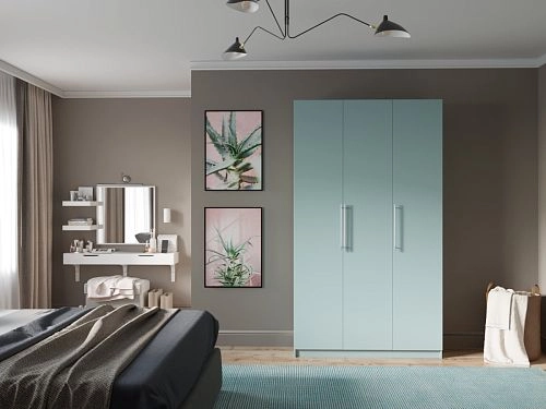 Шкаф распашной Калифорния-3 Сумеречный Голубой - фото 1