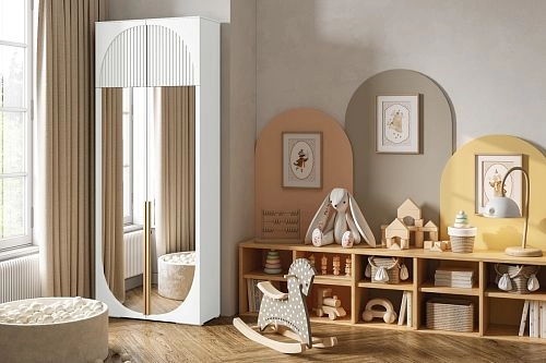 Шкаф распашной Брей-1.2 с антресолью Белый - фото 1