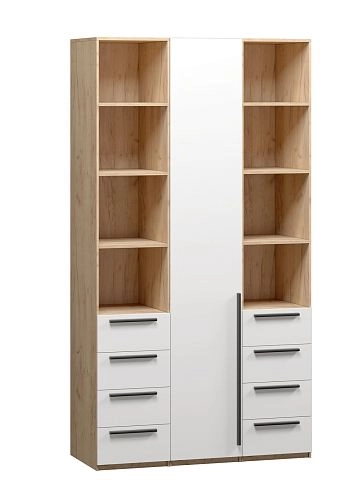 Шкаф распашной Хейсон-28 Белый Дуб Золотистый - фото 3