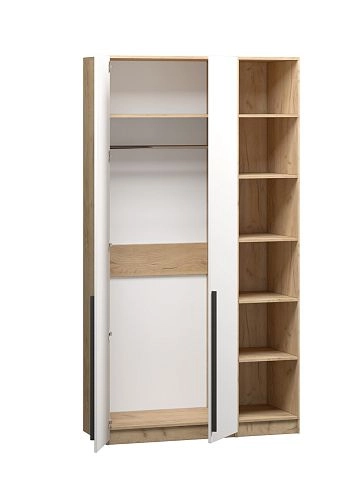 Шкаф распашной Хейсон-23 Белый Дуб Золотистый - фото 4